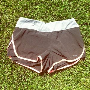 Black with pink edge athletic shorts